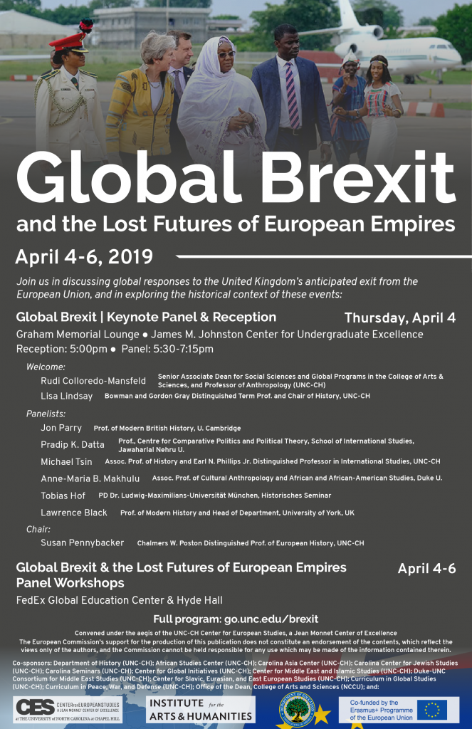 Flyer advertising Global Brexit Conference in April 2019.