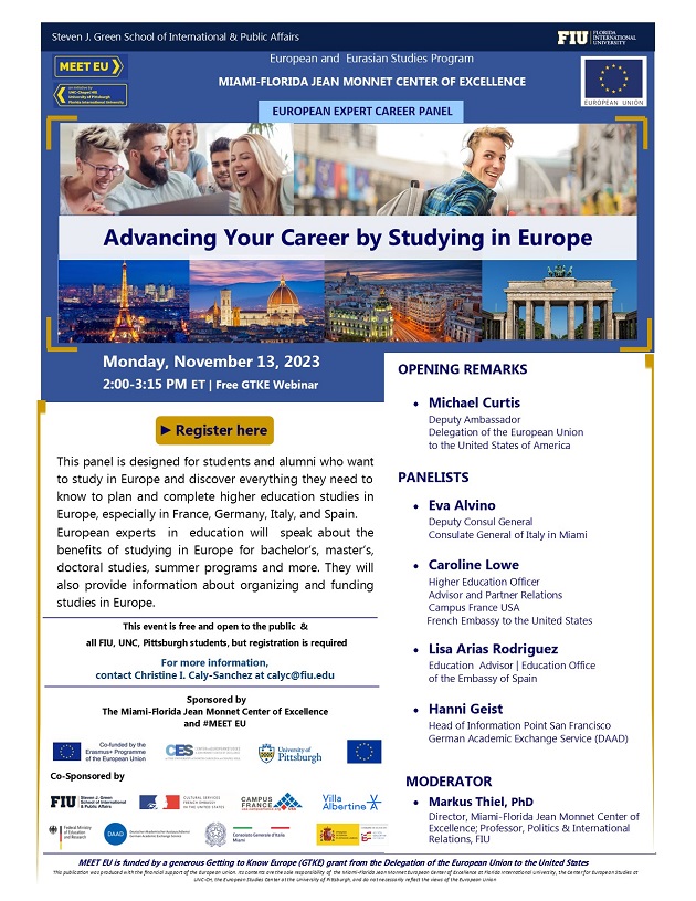 Informational Flyer for MEET EU Panel